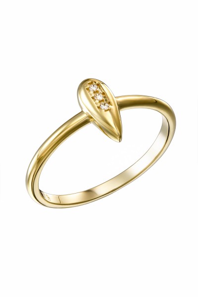 Δαχτυλίδι Χρυσό 9Κ Oval Drop