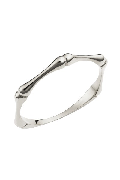 Δαχτυλίδι Λευκόχρυσο 14Κ Bamboo