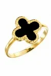 Δαχτυλίδι Χρυσό 14Κ Black Flower