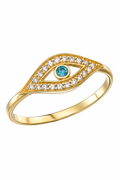 Δαχτυλίδι Χρυσό 9Κ Blue Eye