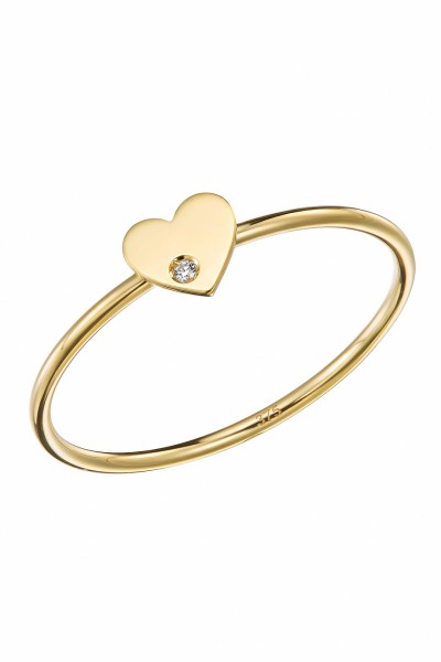 SeeK for Gold Δαχτυλίδι Χρυσό 9Κ Shiny Heart