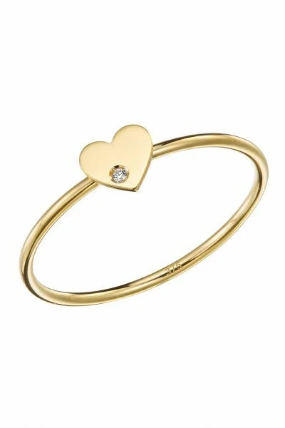 SeeK for Gold Δαχτυλίδι Χρυσό 9Κ Shiny Heart
