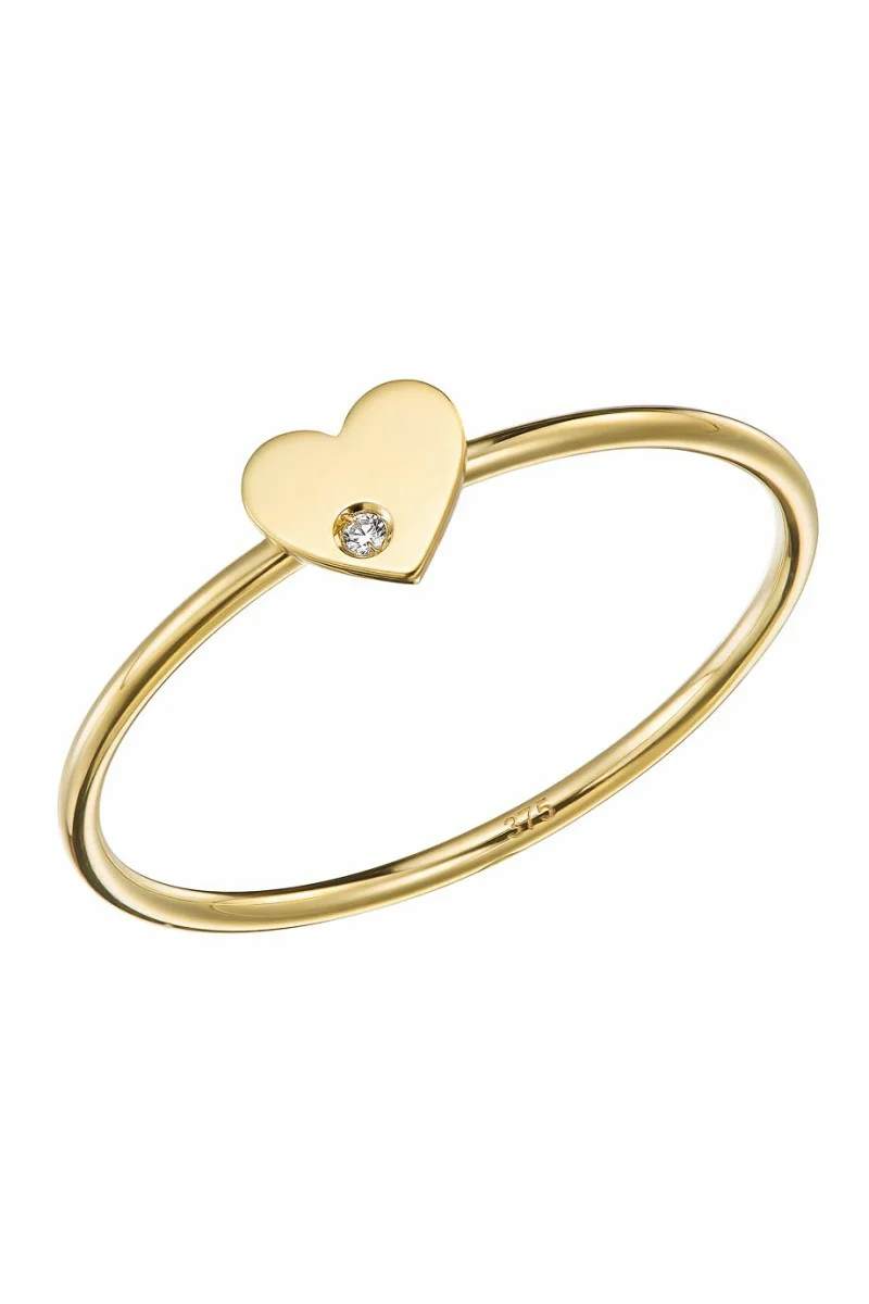SeeK for Gold Δαχτυλίδι Χρυσό 9Κ Shiny Heart