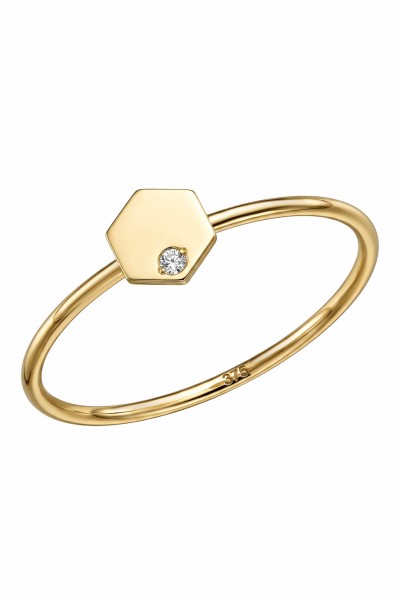 SeeK for Gold Δαχτυλίδι Χρυσό 9Κ Shiny Square