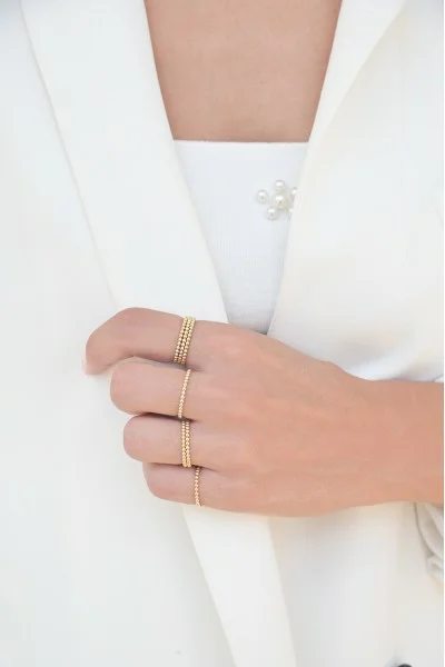 Δαχτυλίδι Χρυσό 14Κ Φούσκες Λουστρέ