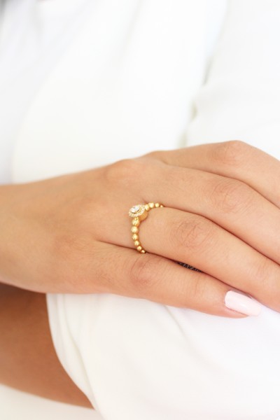 Δαχτυλίδι Χρυσό 14Κ Circle Bubbles