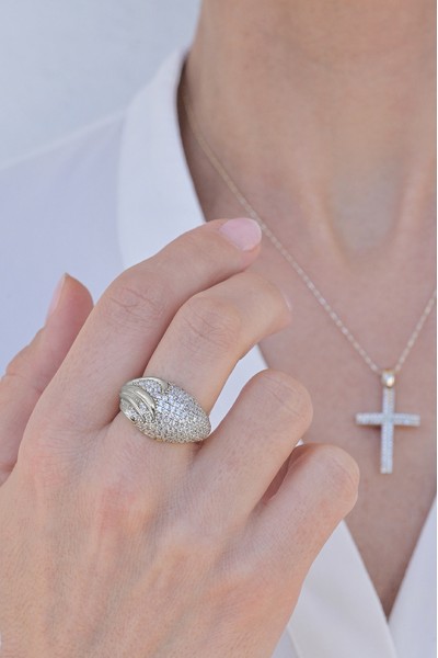 Δαχτυλίδι Χρυσό 14Κ Lady Shine White