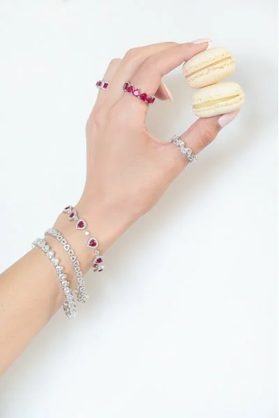 Δαχτυλίδι Ασημένιο Red Passion Ολόβερο