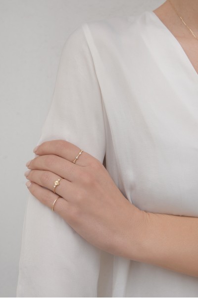 Δαχτυλίδι Χρυσό 14Κ Bubble Dots