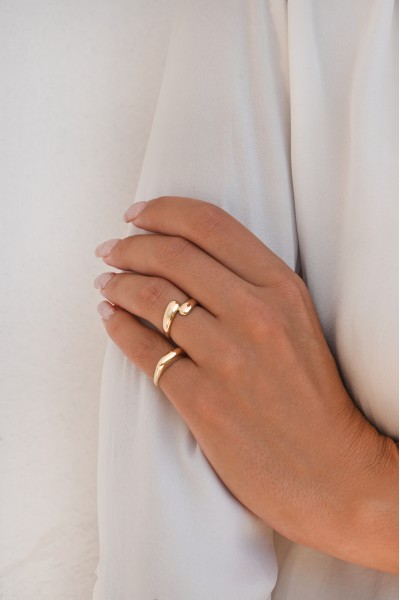 Δαχτυλίδι Χρυσό 14Κ Bamboo Chic