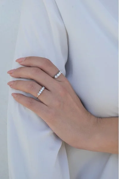 Δαχτυλίδι Λευκόχρυσο 14Κ Σειρέ