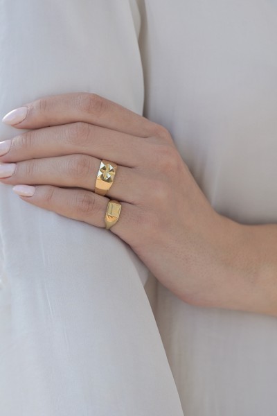 Δαχτυλίδι Χρυσό 14Κ Rock Studs