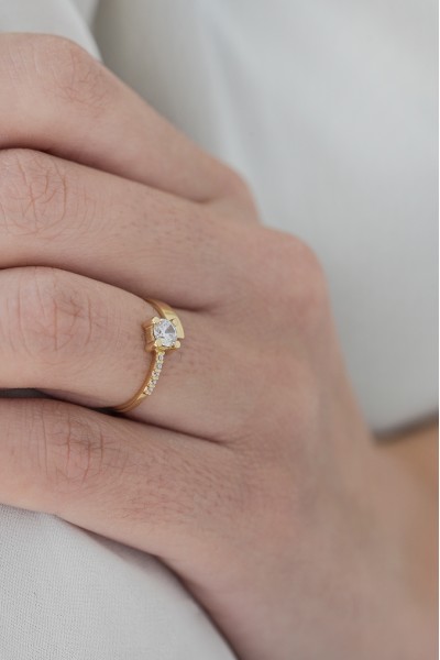 Δαχτυλίδι Χρυσό 14Κ Dot to Shine