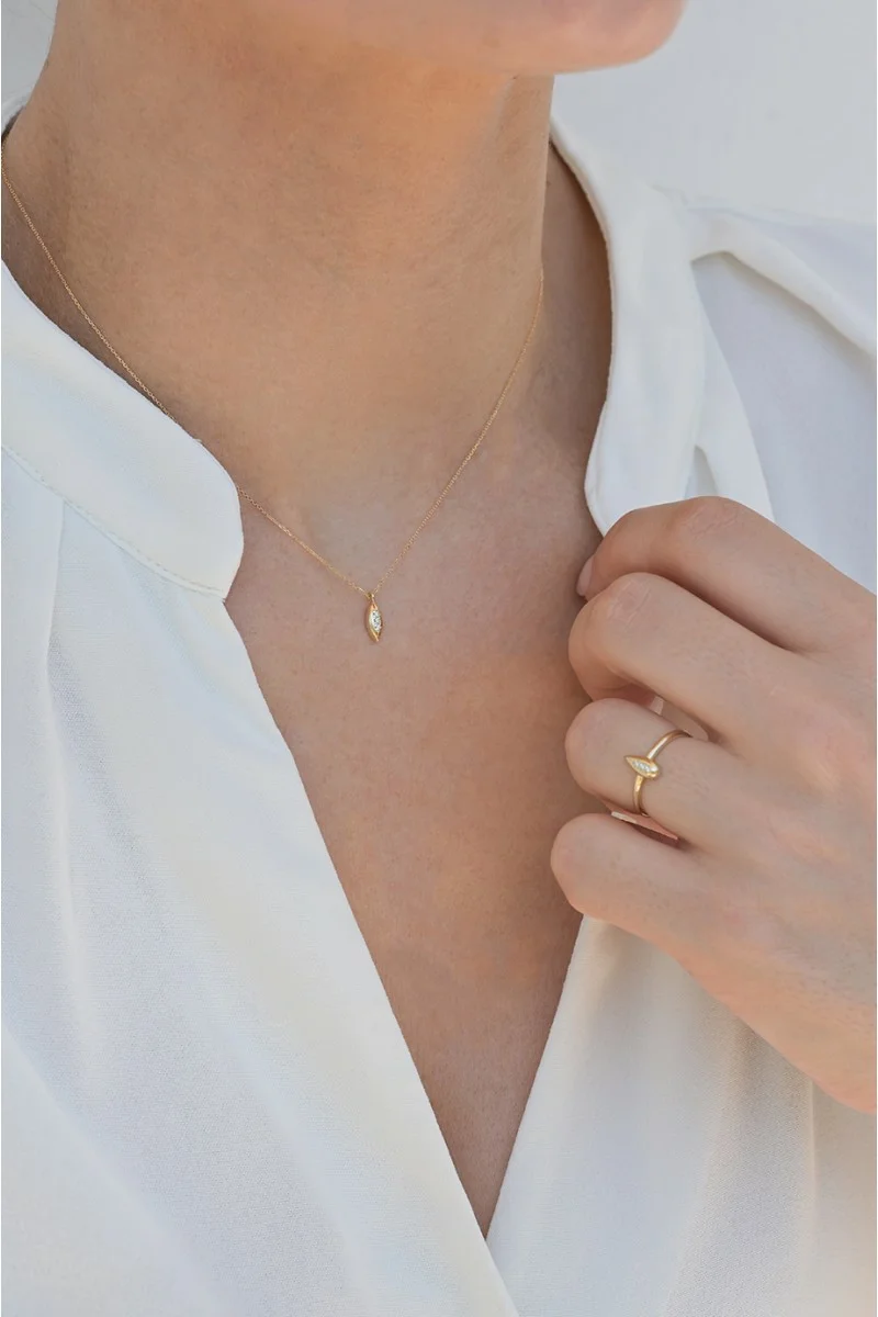 Δαχτυλίδι Χρυσό 9Κ Oval Drop