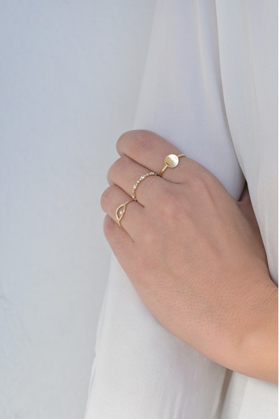 Δαχτυλίδι Χρυσό 14Κ Full Moon