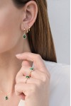 Δαχτυλίδι Χρυσό 14Κ Lady Green Μαλαχίτης