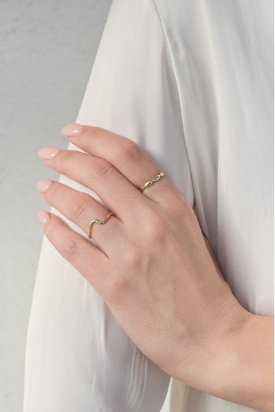 Δαχτυλίδι Χρυσό 9Κ Sea Wave