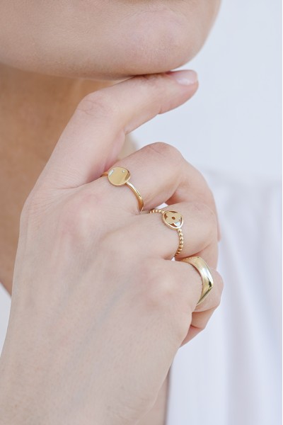 Δαχτυλίδι Χρυσό 14Κ Bubbles Flower