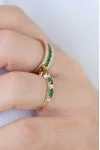 Δαχτυλίδι Χρυσό 9Κ Green Dots
