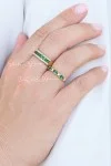 Δαχτυλίδι Χρυσό 9Κ Green Dots