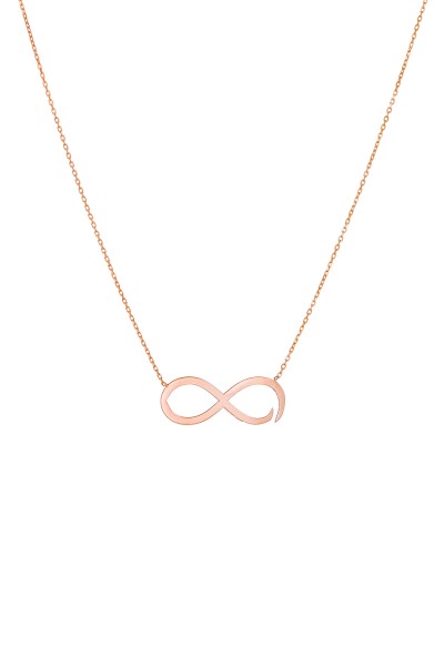 Κολιέ Ροζ Χρυσό 14Κ Infinity