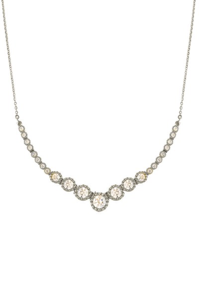 Κολιέ Λευκόχρυσο 14Κ Ριβιέρα Wavy Dots