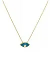 Κολιέ EyeConic Χρυσό 14Κ Blue Eye