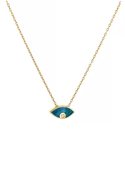 Κολιέ Χρυσό 14Κ Blue Eye