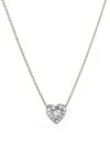 Κολιέ Λευκόχρυσο 14Κ White Gold Heart Πετράτη