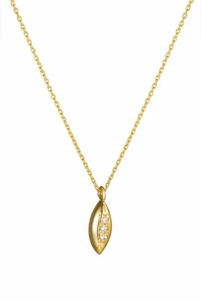 Κολιέ Χρυσό 14Κ Oval Drop