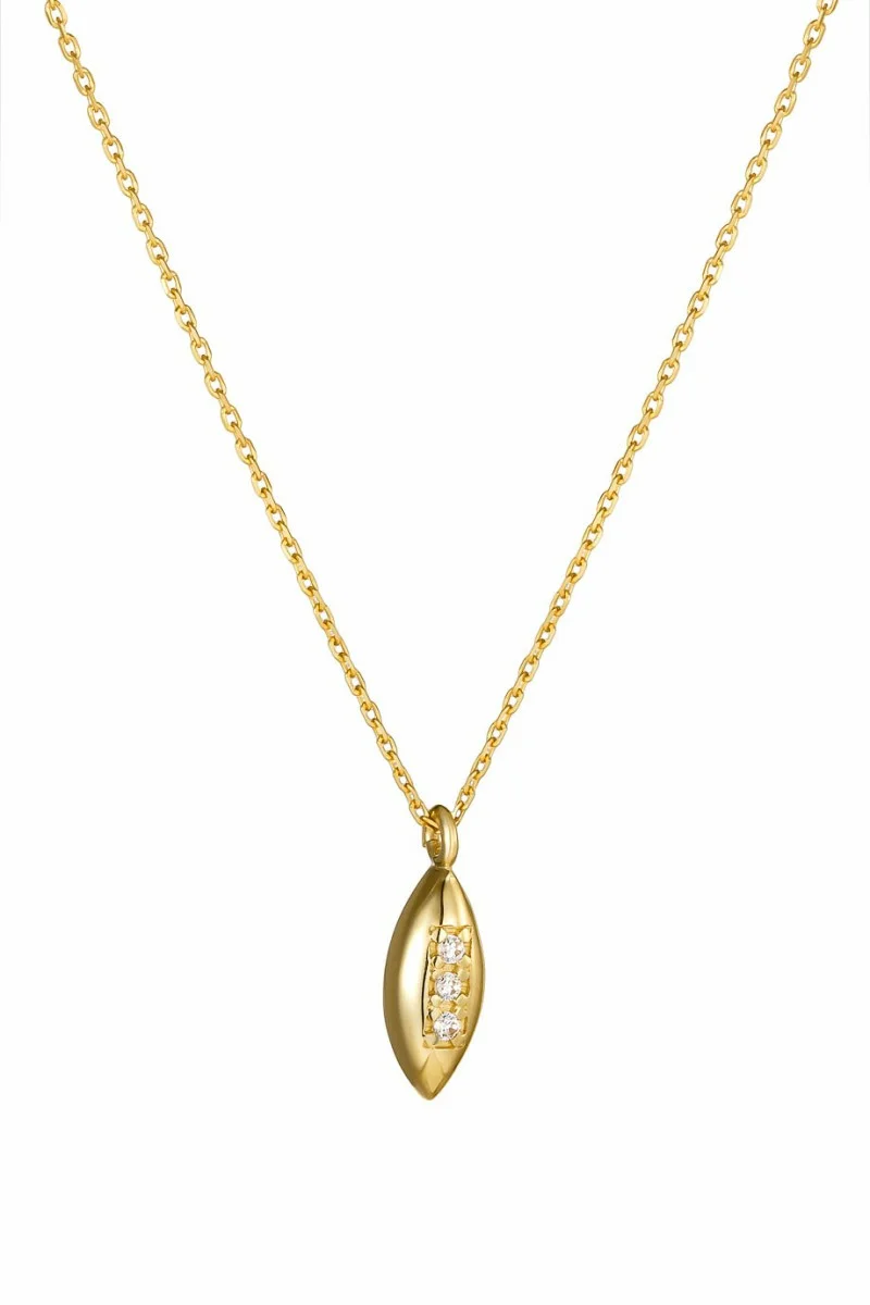 Κολιέ Χρυσό 14Κ Oval Drop