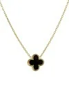 Κολιέ Χρυσό 14Κ Black Flower