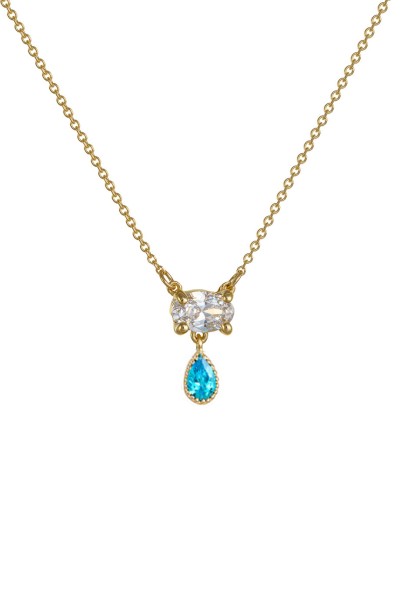 Κολιέ Χρυσό 9Κ Blue Drop