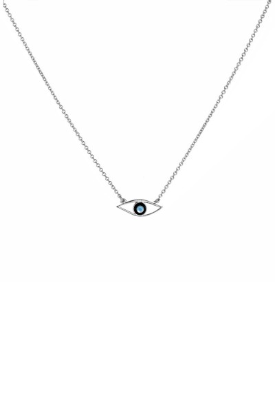 Κολιέ Λευκόχρυσο 9Κ Ματάκι