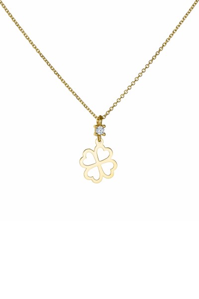 Κολιέ Χρυσό 9Κ Lucky Clover Dot