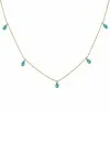 Κολιέ Lumière Χρυσό 9Κ Blue Mini Drops
