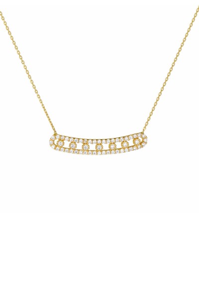 Κολιέ Χρυσό 14Κ Dots Line