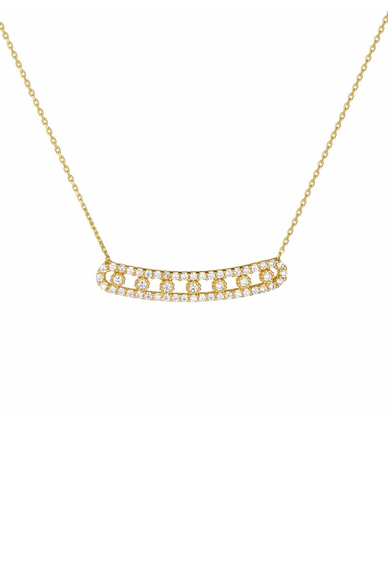 Κολιέ Χρυσό 14Κ Dots Line