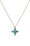 Κολιέ Χρυσό 9Κ Blue Flower