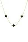 Κολιέ Χρυσό 14Κ Flower Blossom Black