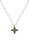 Κολιέ Χρυσό 9Κ Black Flower