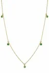 Κολιέ Lumière Χρυσό 14Κ Green Drops