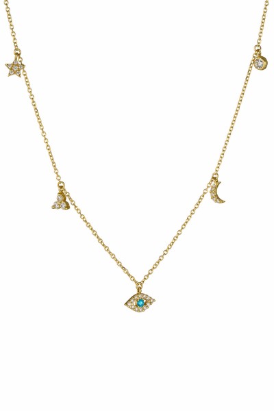 Κολιέ Χρυσό 14Κ Eye Mix