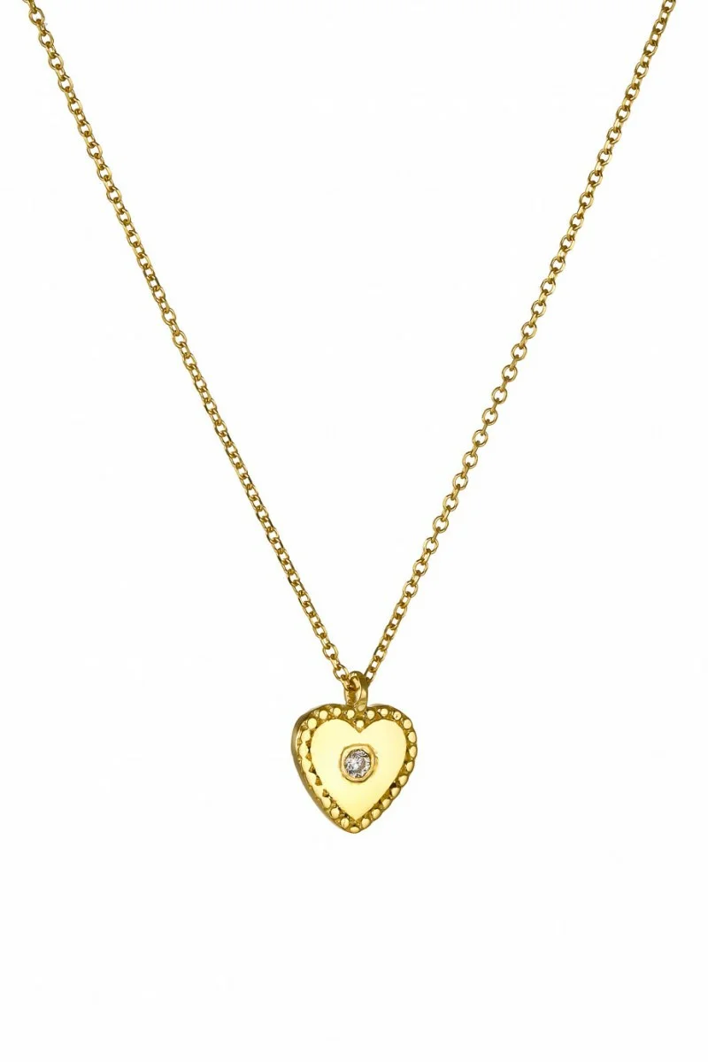 Κολιέ Χρυσό 9Κ Dot Heart