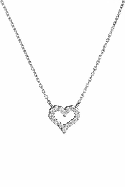 Κολιέ Ασημένιο White Heart