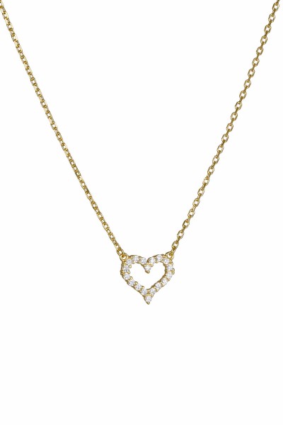 Κολιέ Ασημένιο White Heart