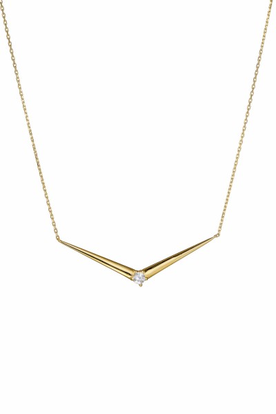 Κολιέ Χρυσό 14Κ V Line