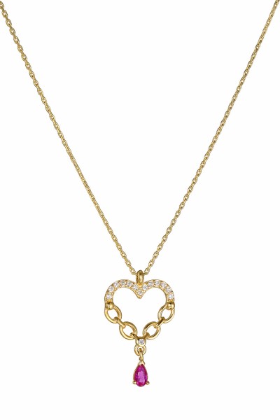 Κολιέ Χρυσό 14Κ Infinity Heart