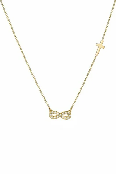Κολιέ Χρυσό 9Κ Infinity Cross