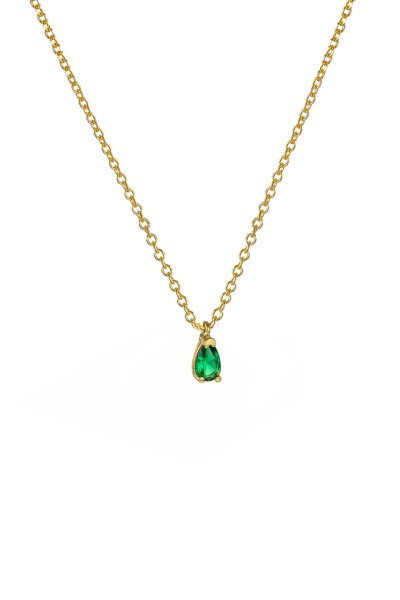 Κολιέ Χρυσό 9Κ Green Drop